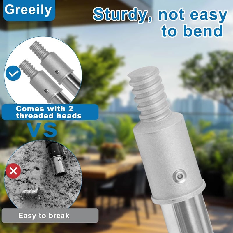 Greeily Paint Extension Pole, 2Ft to 12Ft Paint Roller Extension Pole Multi-Purpose Splice Extension Pole for Outdoor Spray Paint Roller Cleaning and Chandelier (43-135'') - Image 4